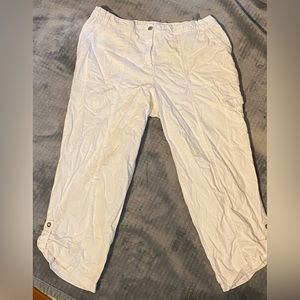 White cargo pants oversized